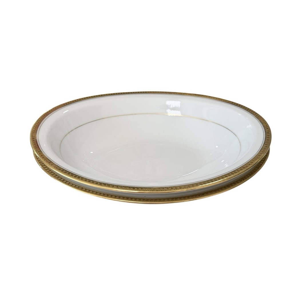 Haviland Limoges France Oval 9" Platter Marquis Pattern Gold Encrusted - 2 Piece